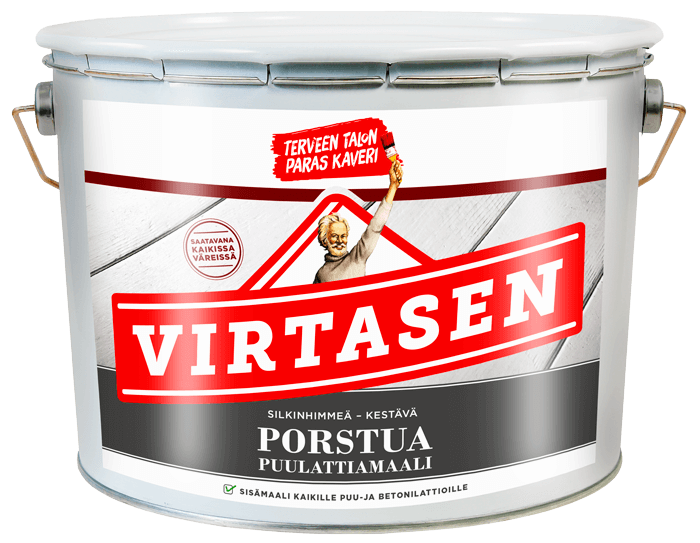 Virtasen Porstua Puulattiamaali, Silkinhimmeä, 9 L