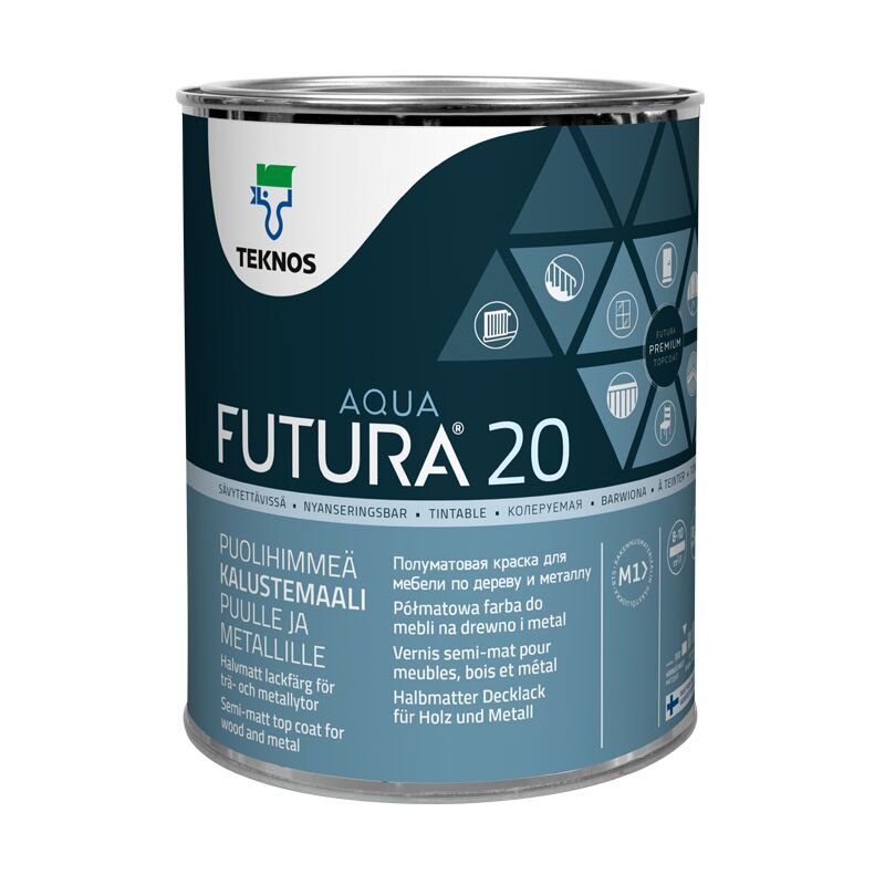 FUTURA AQUA 20 kalustemaali 0,9 L - Väritupa