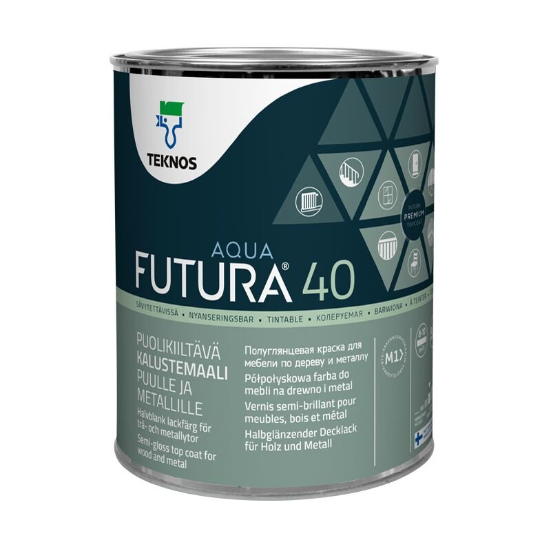 FUTURA AQUA 40 kalustemaali 0,9 L - Väritupa