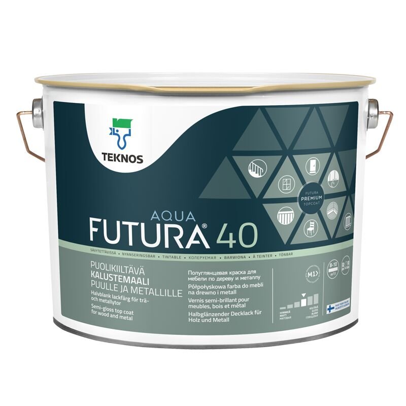 FUTURA AQUA 40 kalustemaali 9 L - Väritupa