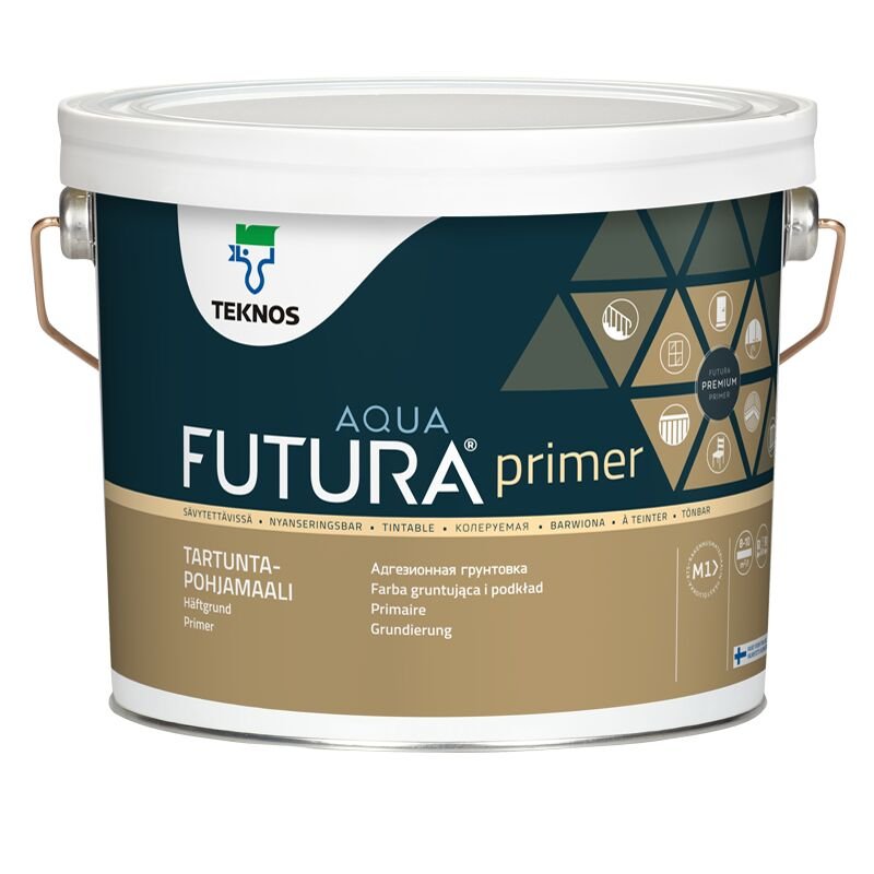 FUTURA AQUA PRIMER tartuntapohjamaali 2,7 L - Väritupa