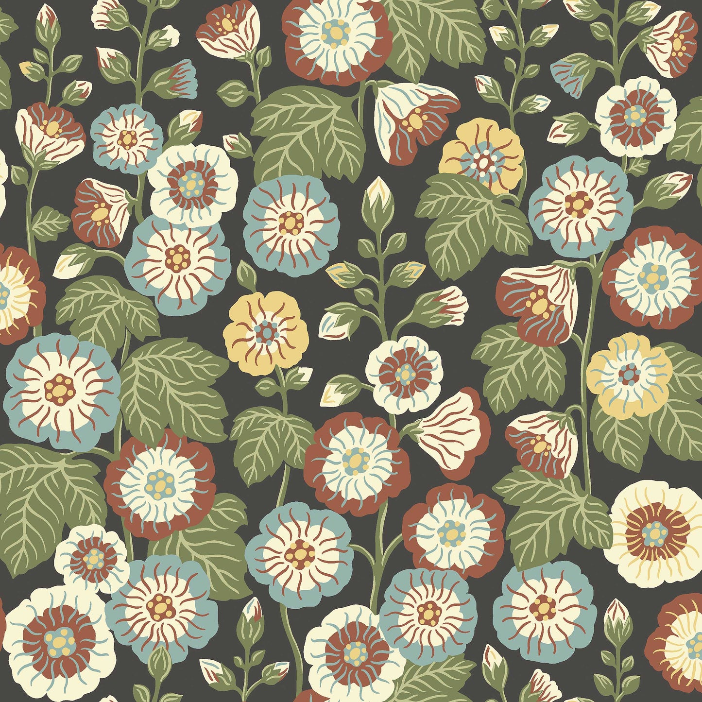 Happy Hollyhocks 9173