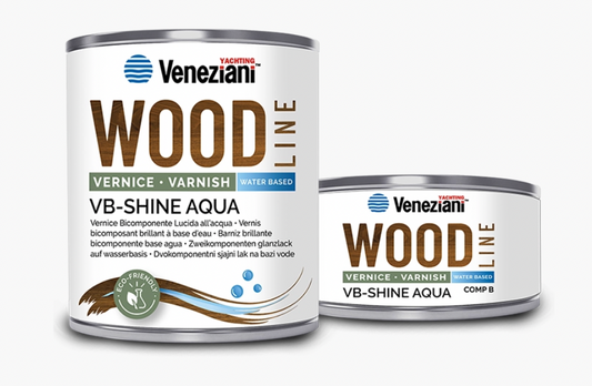 WOOD LINE VB-SHINE AQUA 2-komponenttinen vesiohenteinen kiiltävä polyuretaanilakka 1L